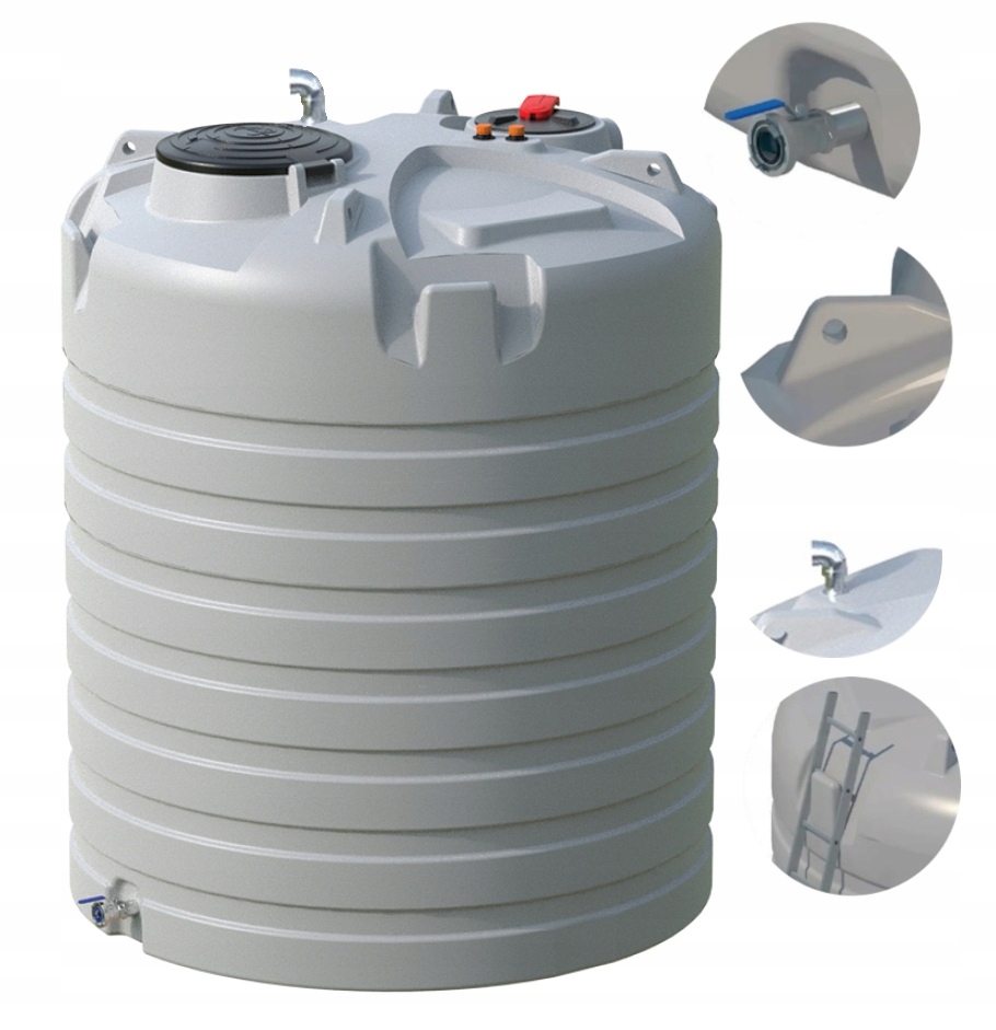Volně stojící nadzemní nádrž 10000 L 10 m3 pro kapalná hnojiva Rsm a vodu