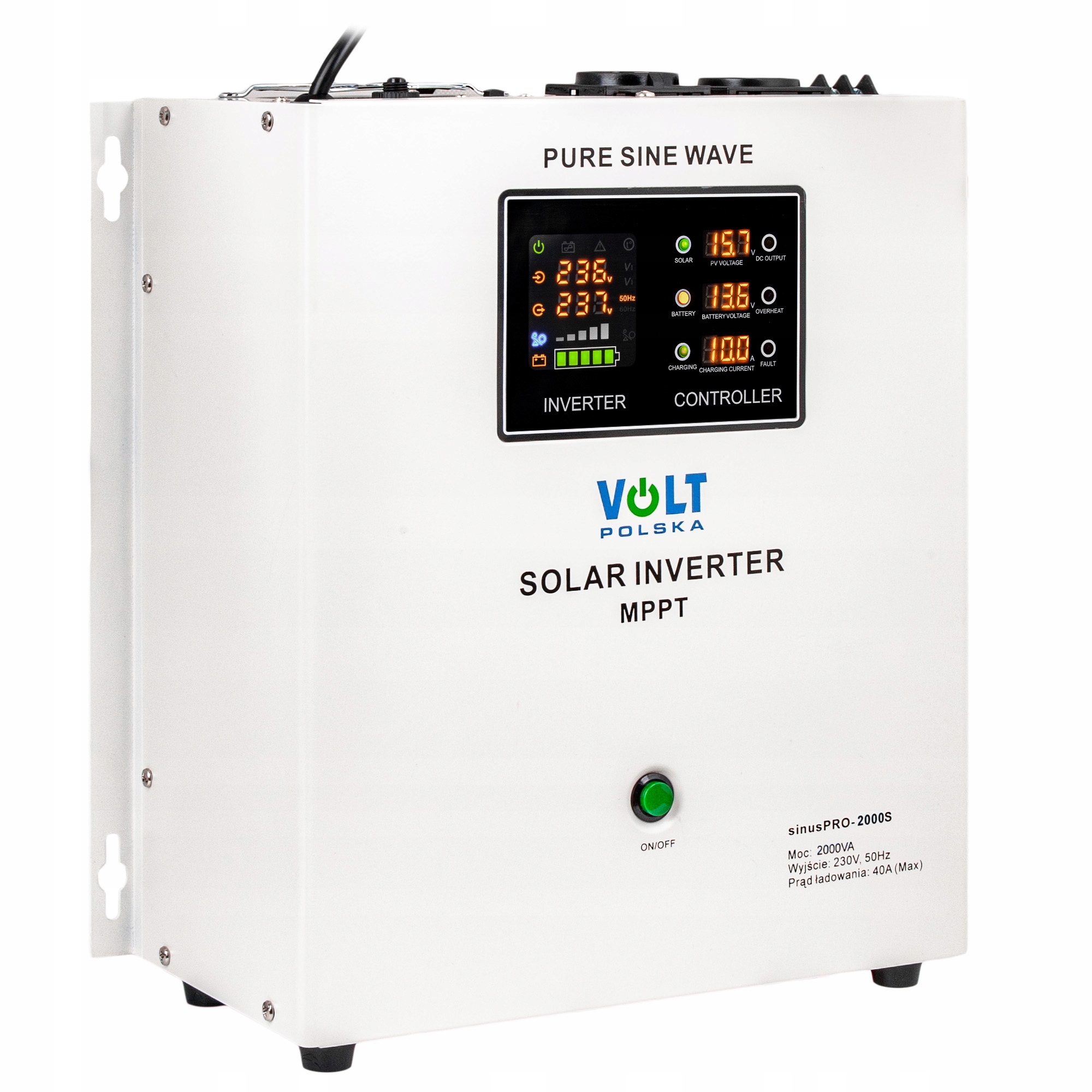 Inwerter Solarny Przetwornica Sinus 2000W 24V 230V