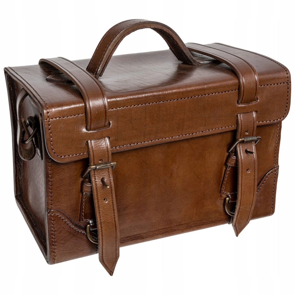 Kožená taška přes rameno ve vintage stylu Mil-Tec s popruhem na nošení, hnědá