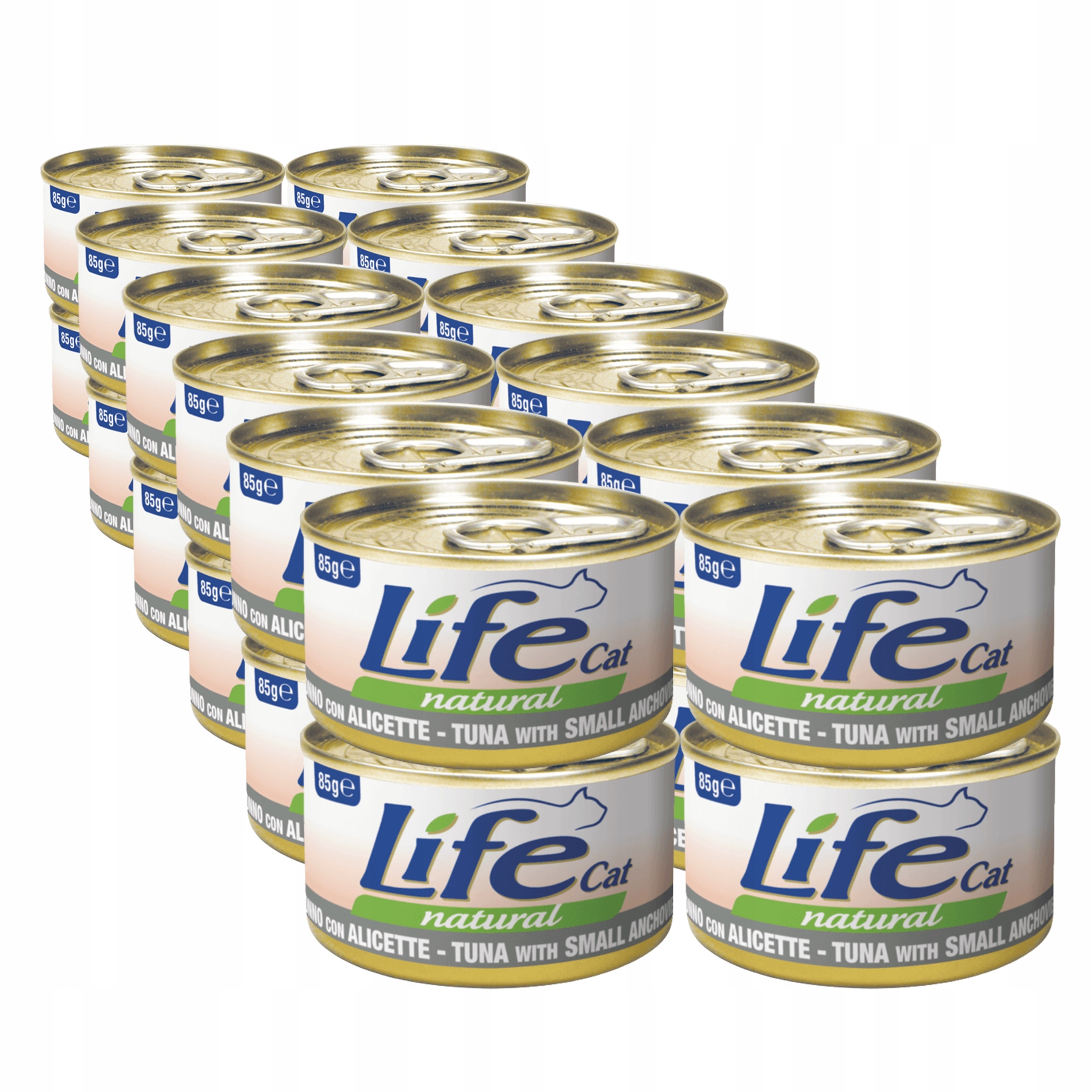 Levně Life Cat Natural Krmivo pro kočky konzerva Set 24x85g tuňák sardelka
