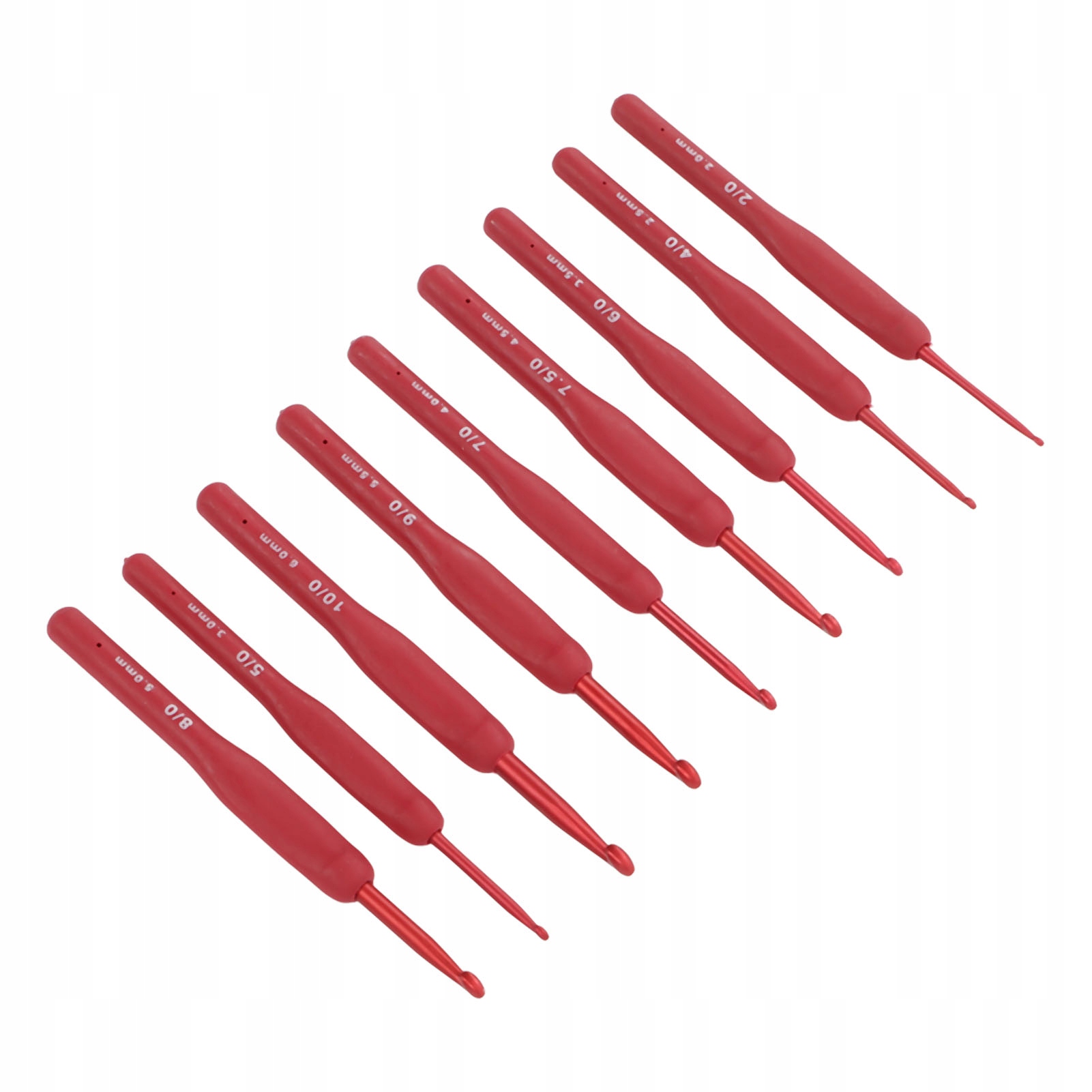 9 szt. Szydełka czerwony materiał aluminiowy EAN (GTIN) 6975001645694