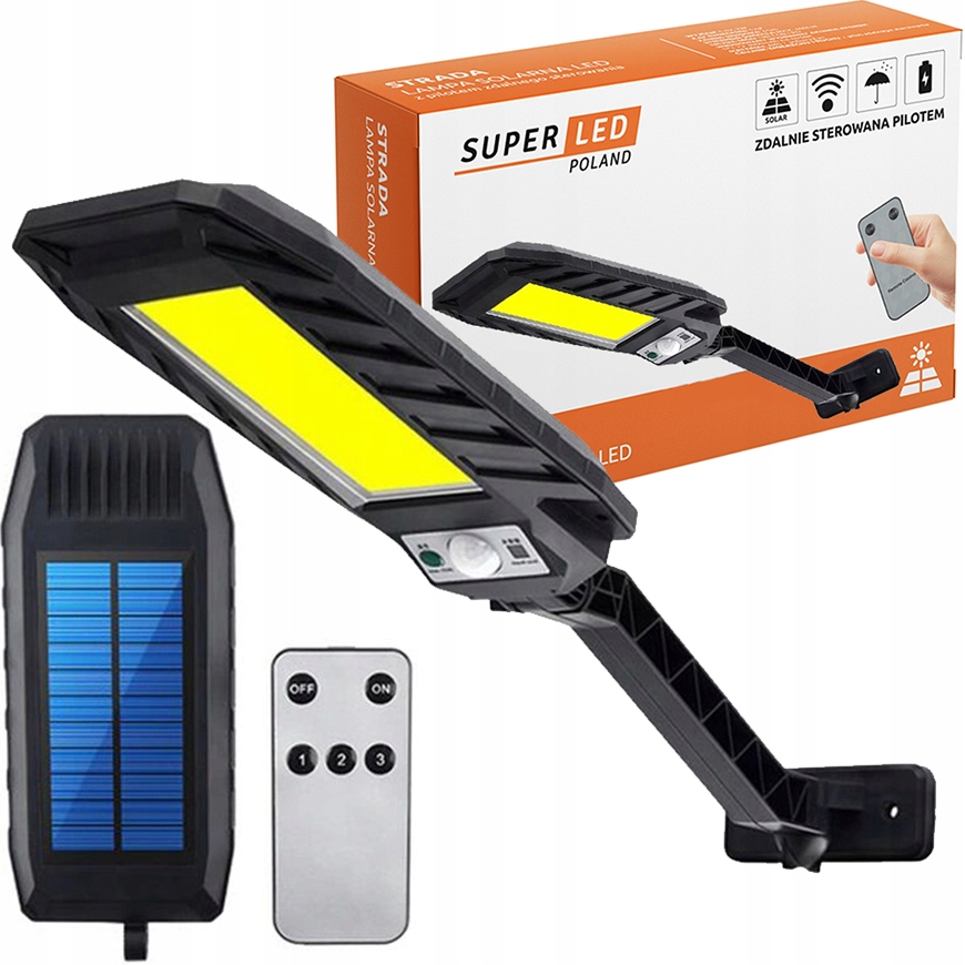 

Lampa Uliczna Led Latarnia Solarna 180 Cob Pilot