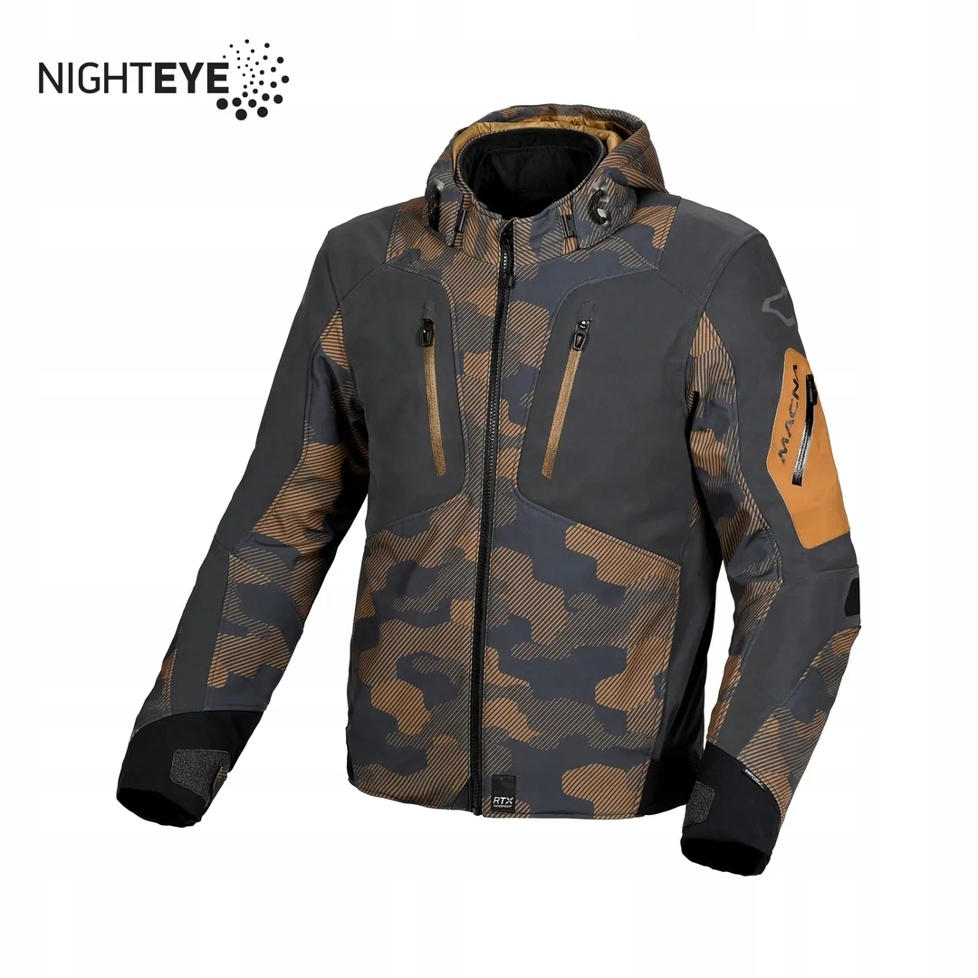Macna Výpredajová Bunda S Kapucňou Angle Motorcycle Jacket Dark Brown/taupe