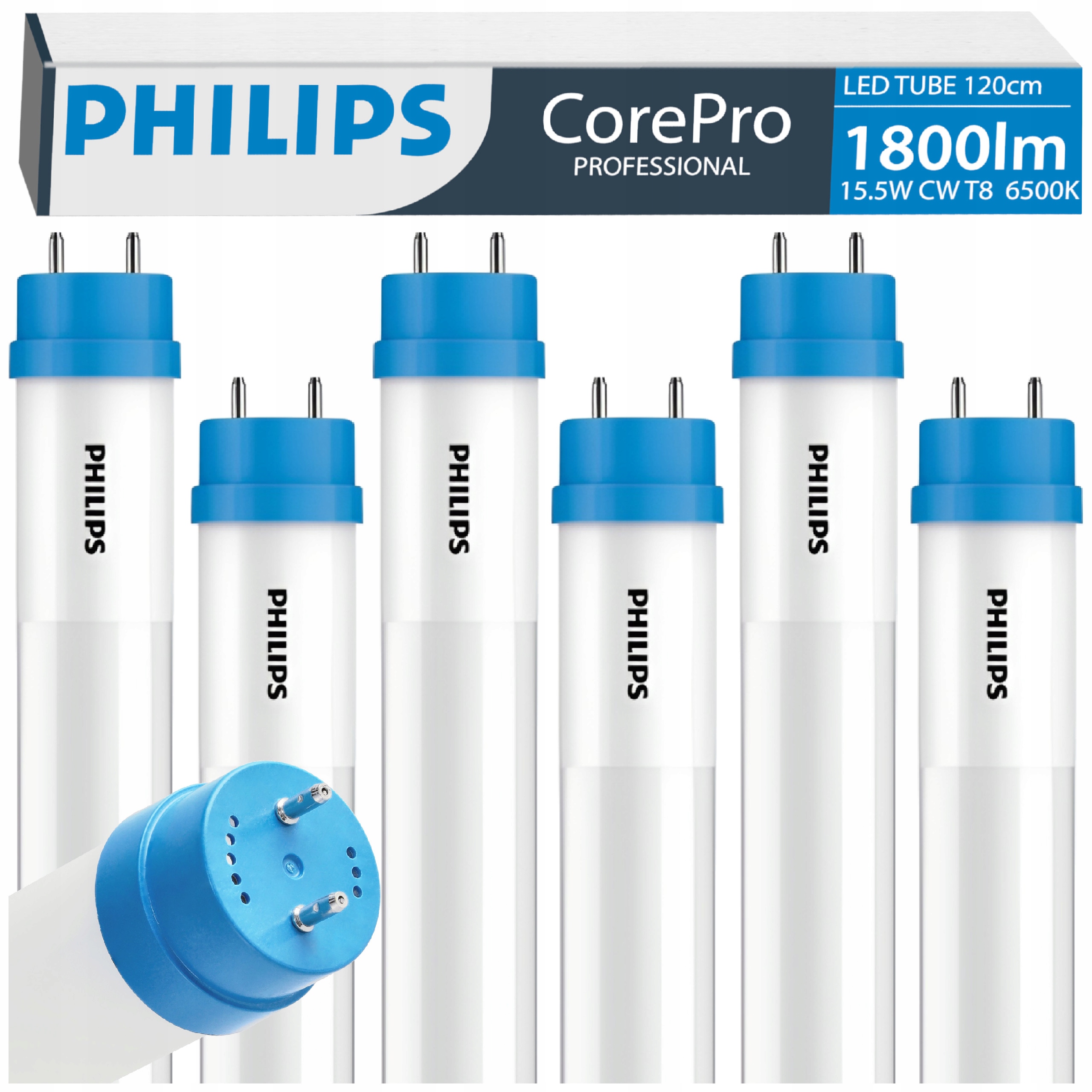 Philips Led žárovky 120 cm 15,5 W 36 W 1800 lm 6500 K 50000 h CorePro 6 x