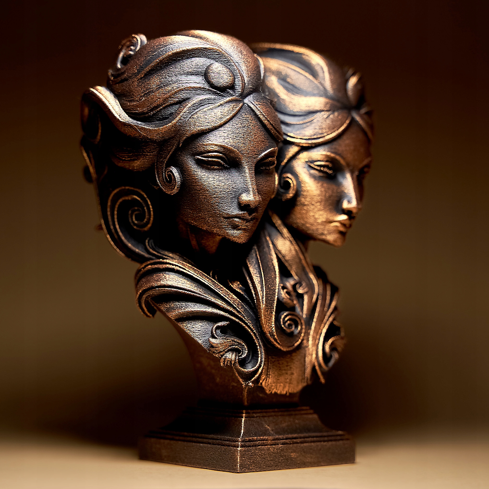 Dvojčata Znamení zvěrokruhu Žena Fantasy Figurka Soška 3D dekorace 15 cm