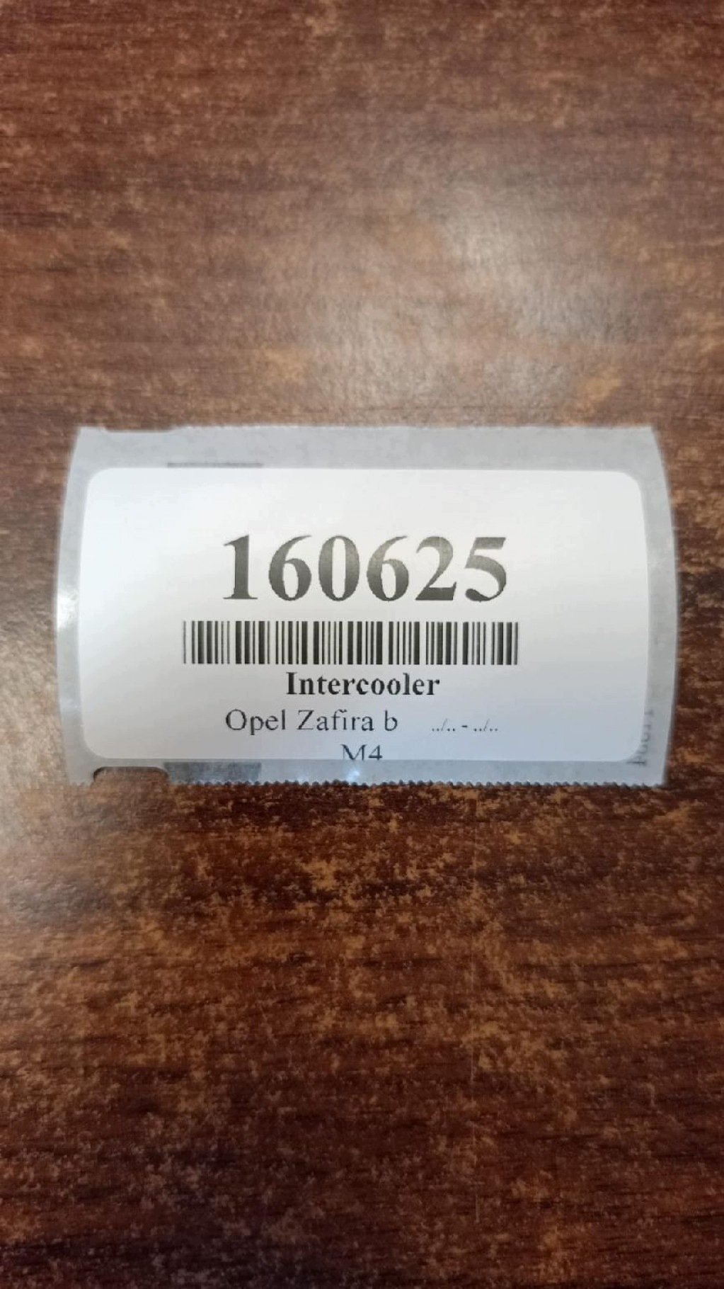 OPEL ZAFIRA B 1.7 D intercooler