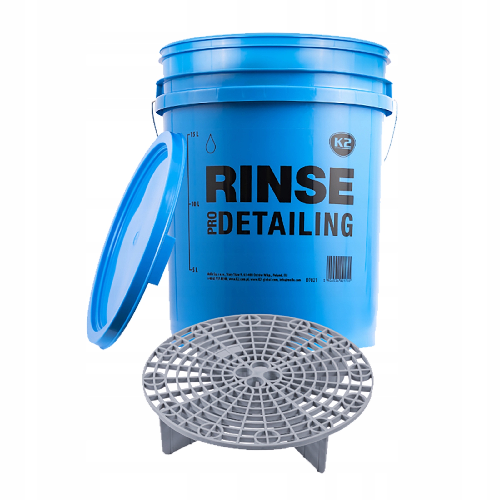 Wiadro detailingowe K2 Rinse 20 l z separatorem