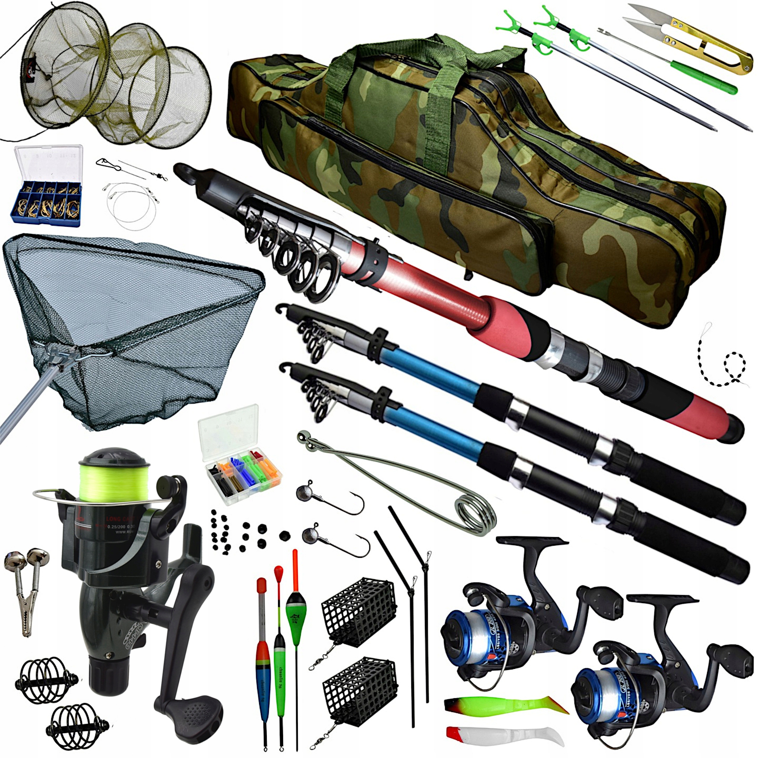 Zestaw Wędkarski XXL Spławik Grunt Spinning