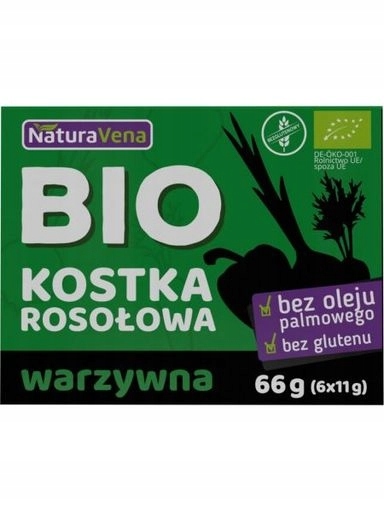 Levně 8x Natura Vena Zeleninová vývarová kostka bezlepková 6 x 11 g Bio