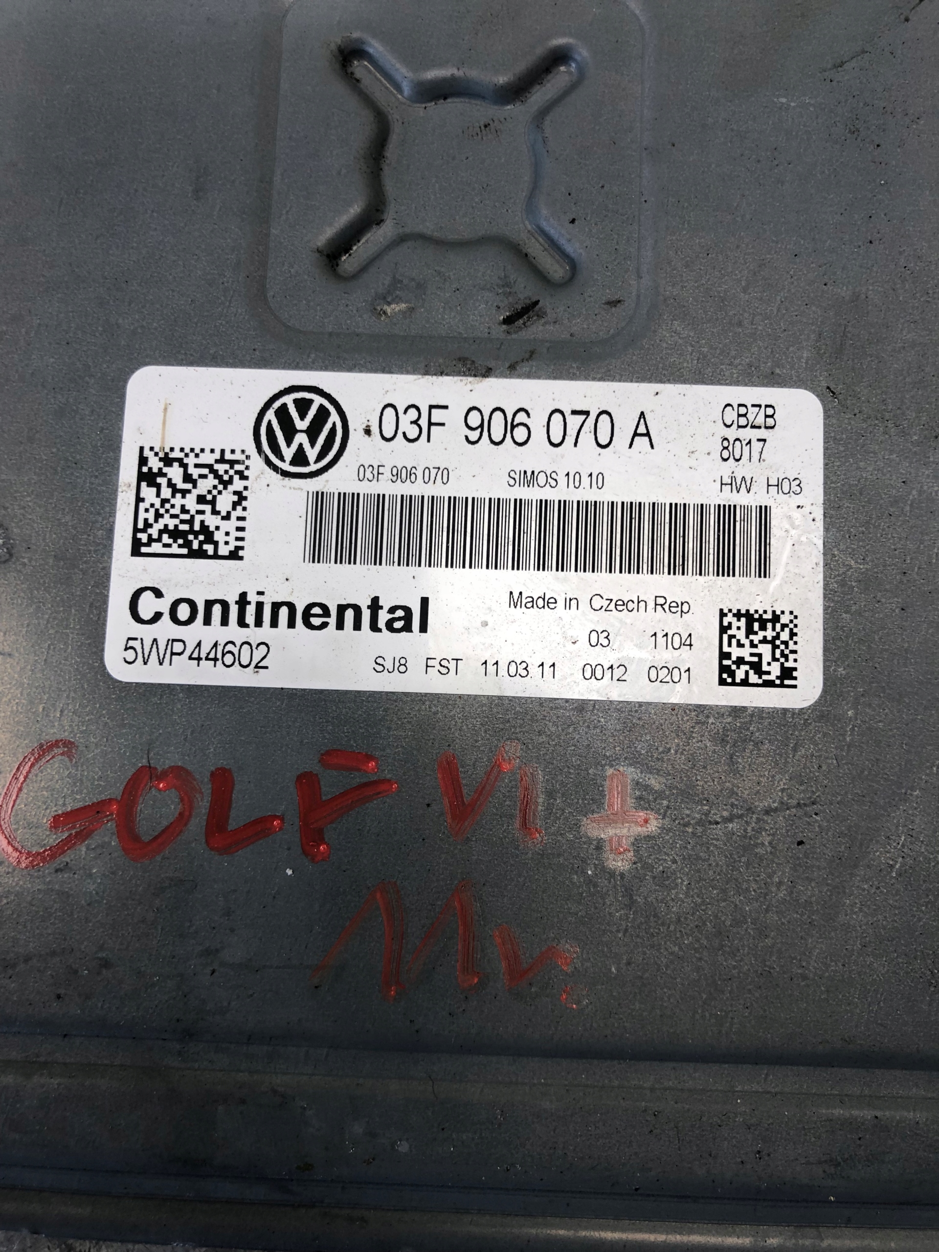 computer of the engine VW GOLF VI plus 03F906070A