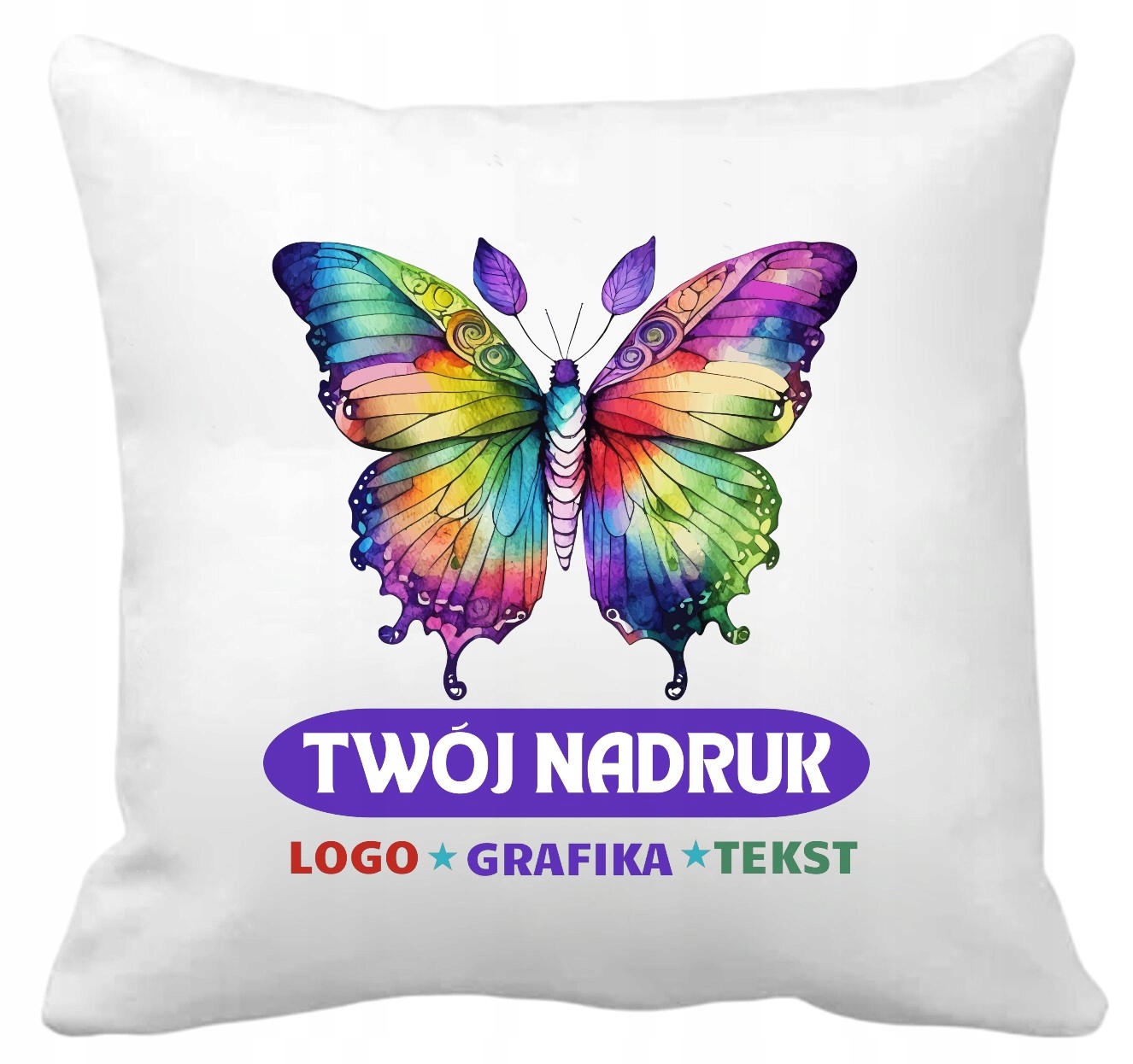 PODUSZKA Z DOWOLNYM NADRUKIEM ZDJĘCIEM NAPISEM FOTO GRAFIKĄ LOGO KREATOR #
