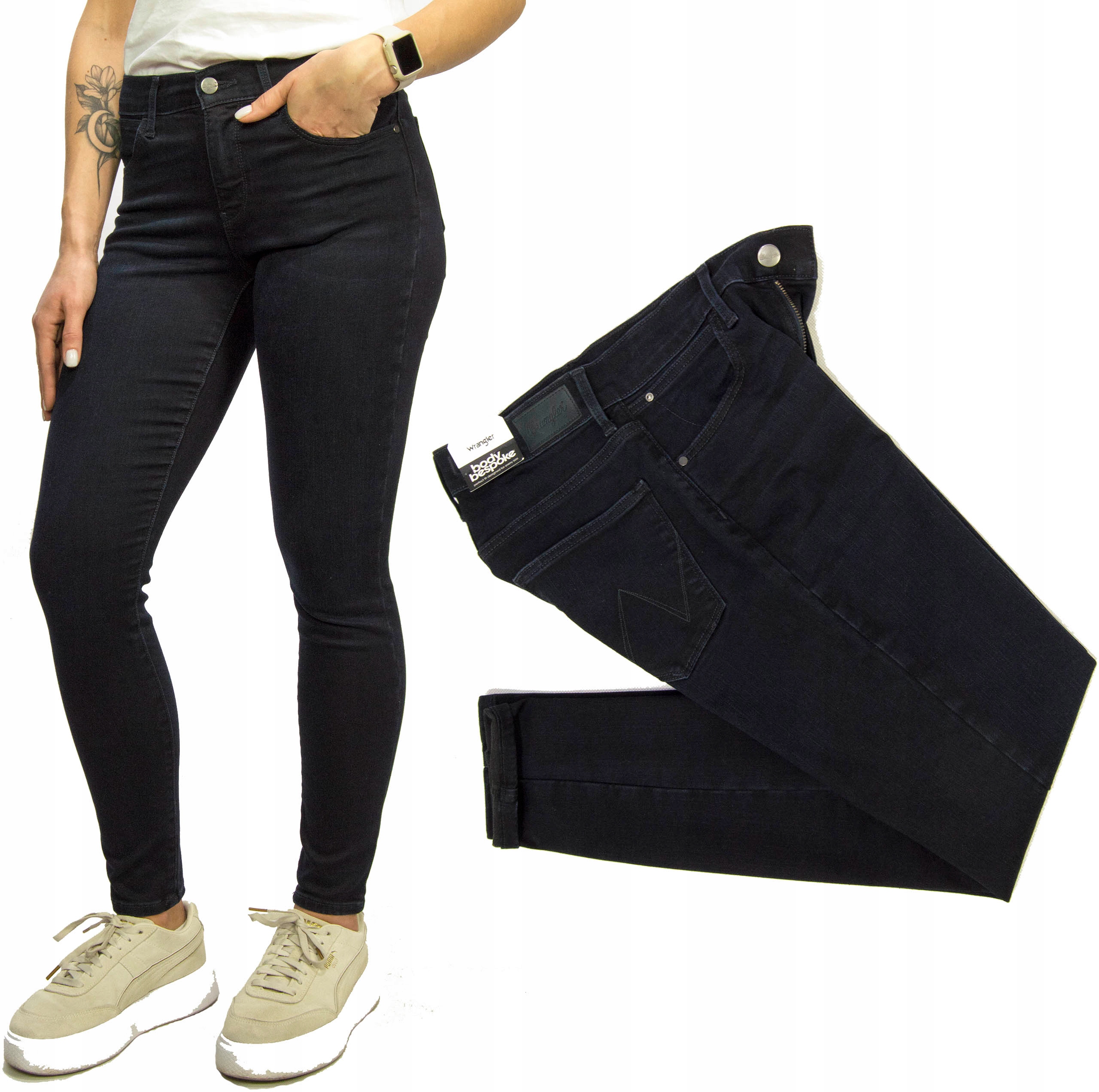 

Wrangler High Skinny Blue B. spodnie jeans W31 L32