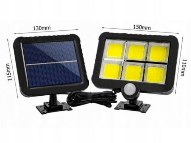 Solárna lampa 120 LED snímač diaľkového ovládača DUSK