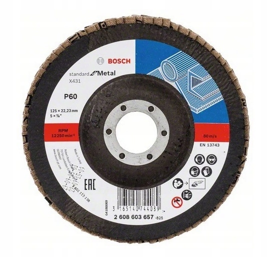 

Tarcza listkowa Bosch 2608603657 125x22,2 mm P60