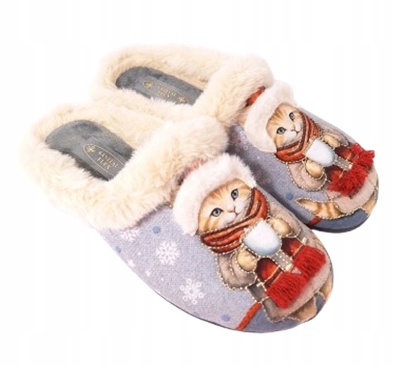 Pantofle kočička 3D Sanital Flex šedé Z30744X r41