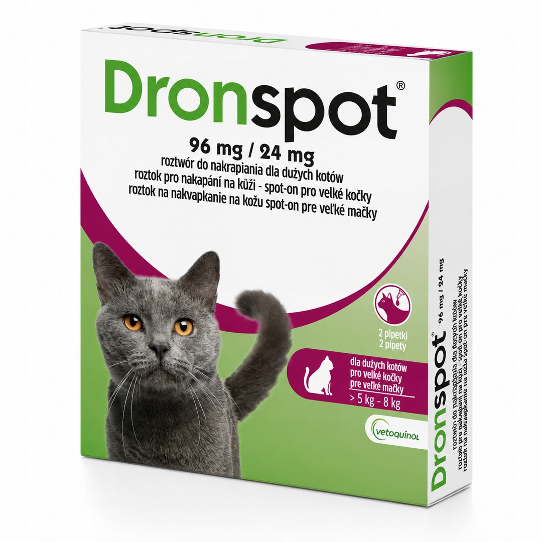 Dronspot Krople Odrobaczające Dla Kotów 5kg-8kg Na Robaki Pasożyty 2szt