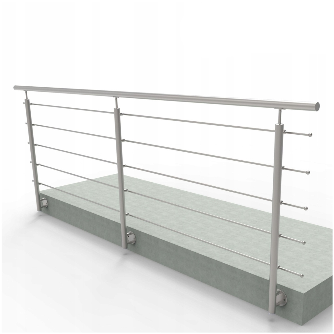 Balustrada nierdzewna do boku 42,4 5x fi 12 210cm