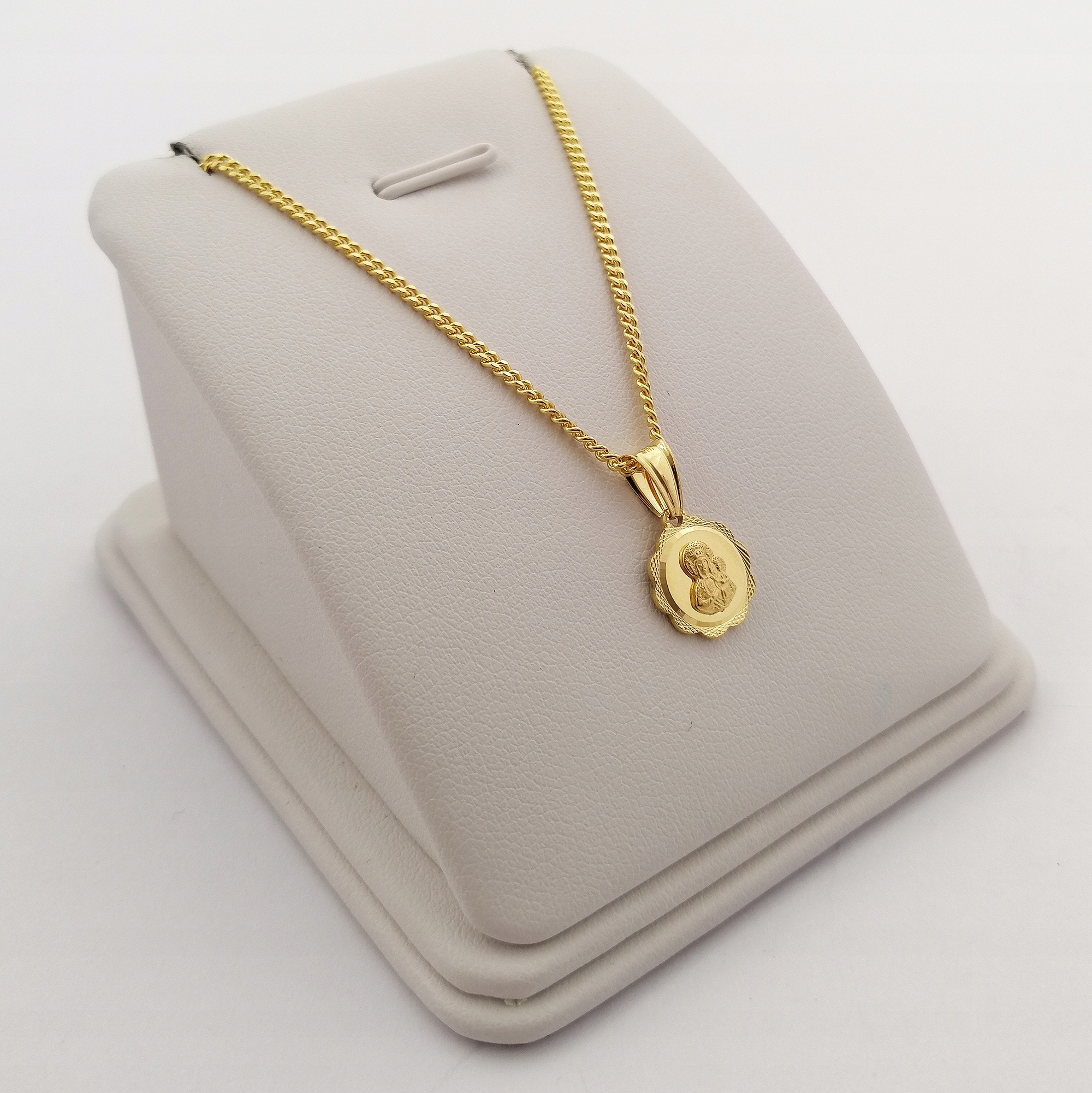 ZŁOTY ŁAŃCUSZEK + MEDALIK 925/585 14K + GRAWER PREZENT NA KOMUNIĘ DLA CÓRKI EAN (GTIN) 5905935507561