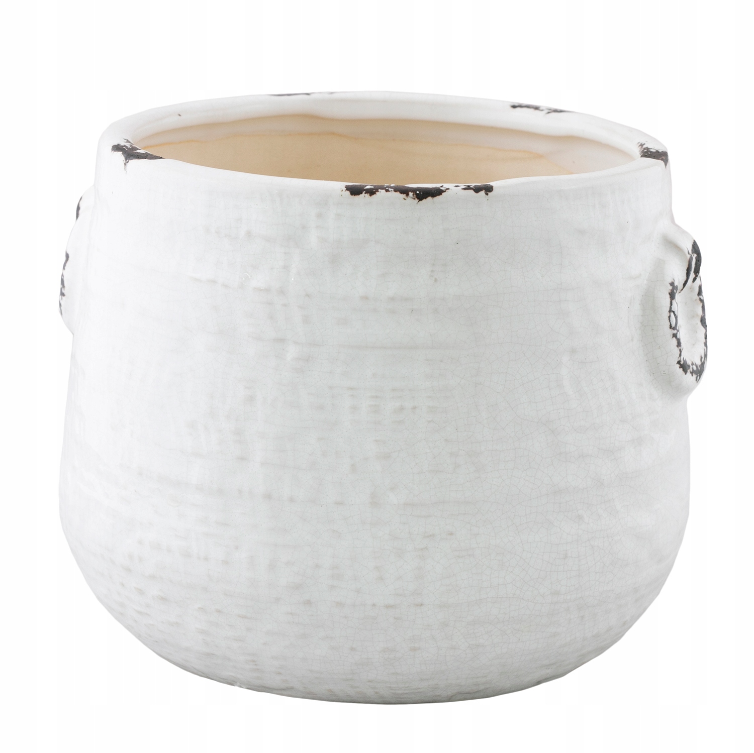 

Donica Inka styl retro ceramiczna Biała XL