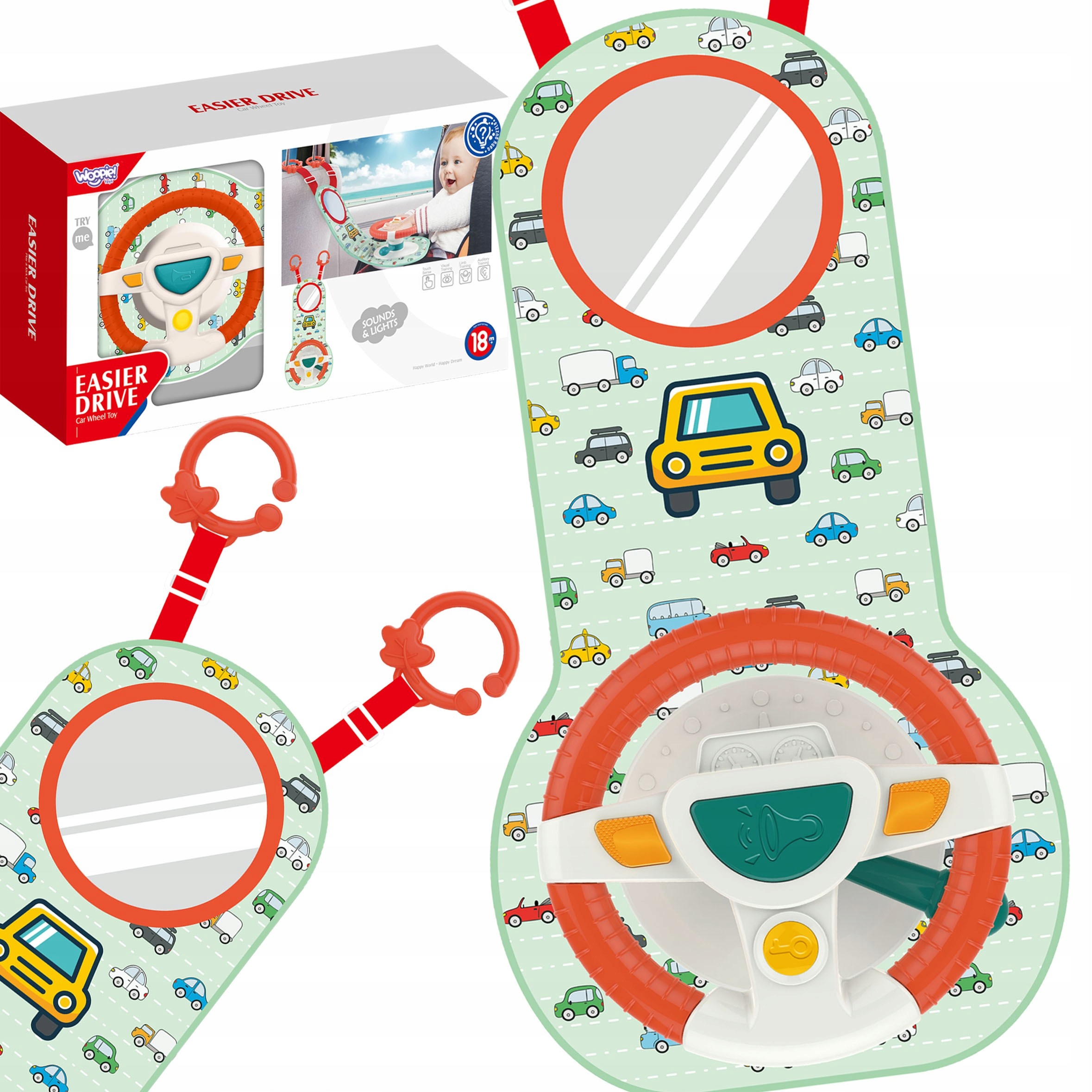 KIEROWNICA INTERAKTYWNA DO SAMOCHODU ZESTAW MAŁEGO KIEROWCY WOOPIE BABY Marka Woopie