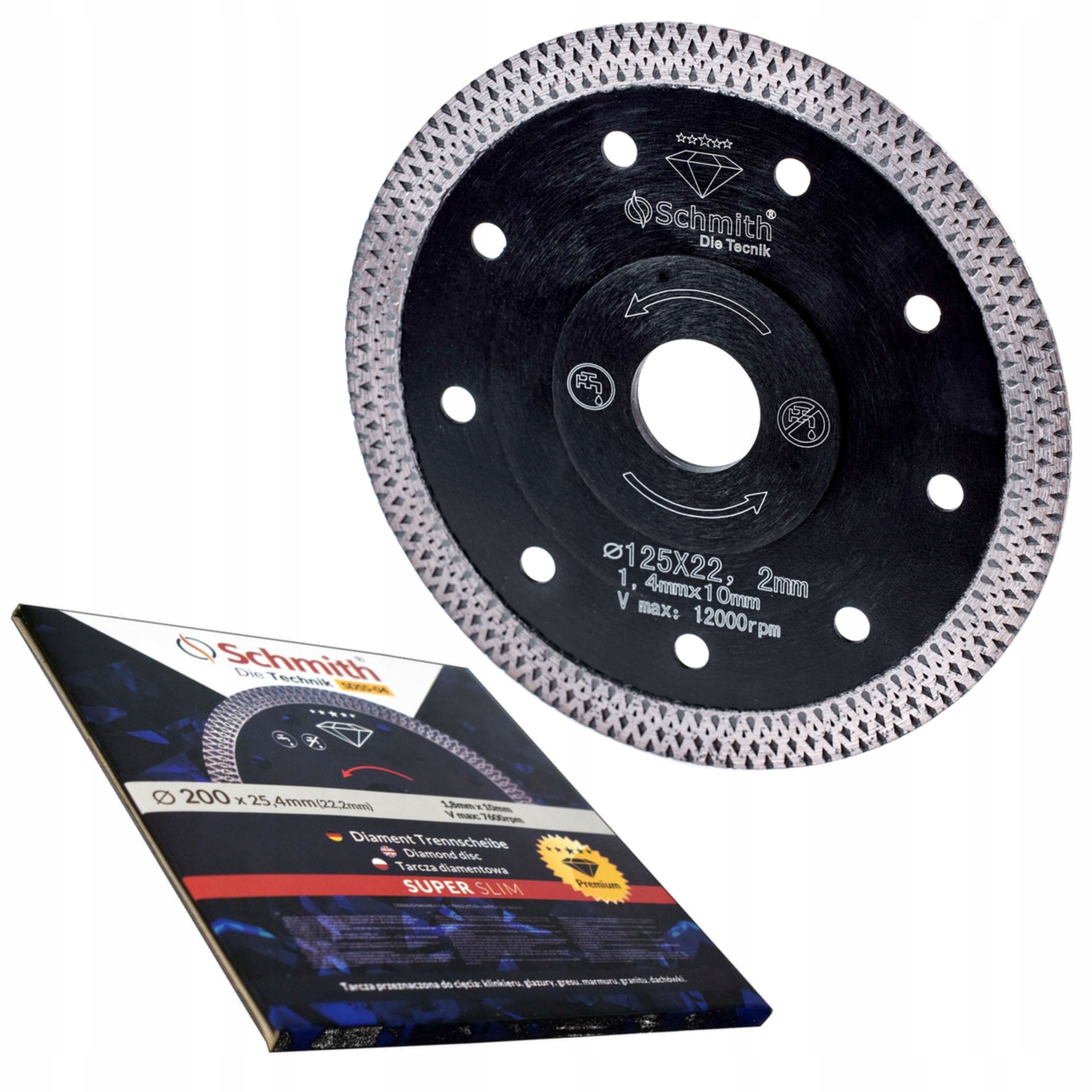 

Tarcza Diamentowa 250MM 25,4 Gresu Płytek Schmith