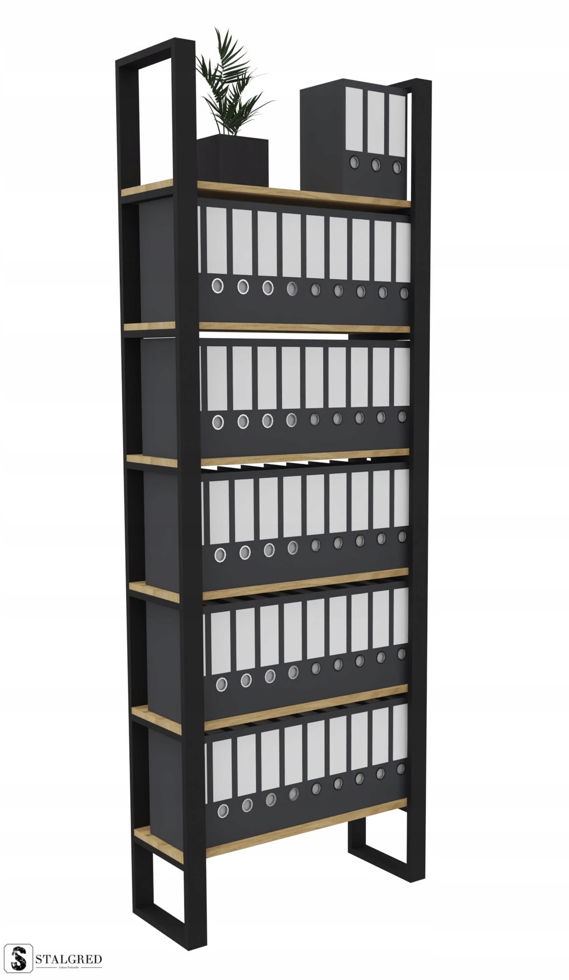 Regał Biurowy Segregator Biuro Loft 240 cm Marka inna