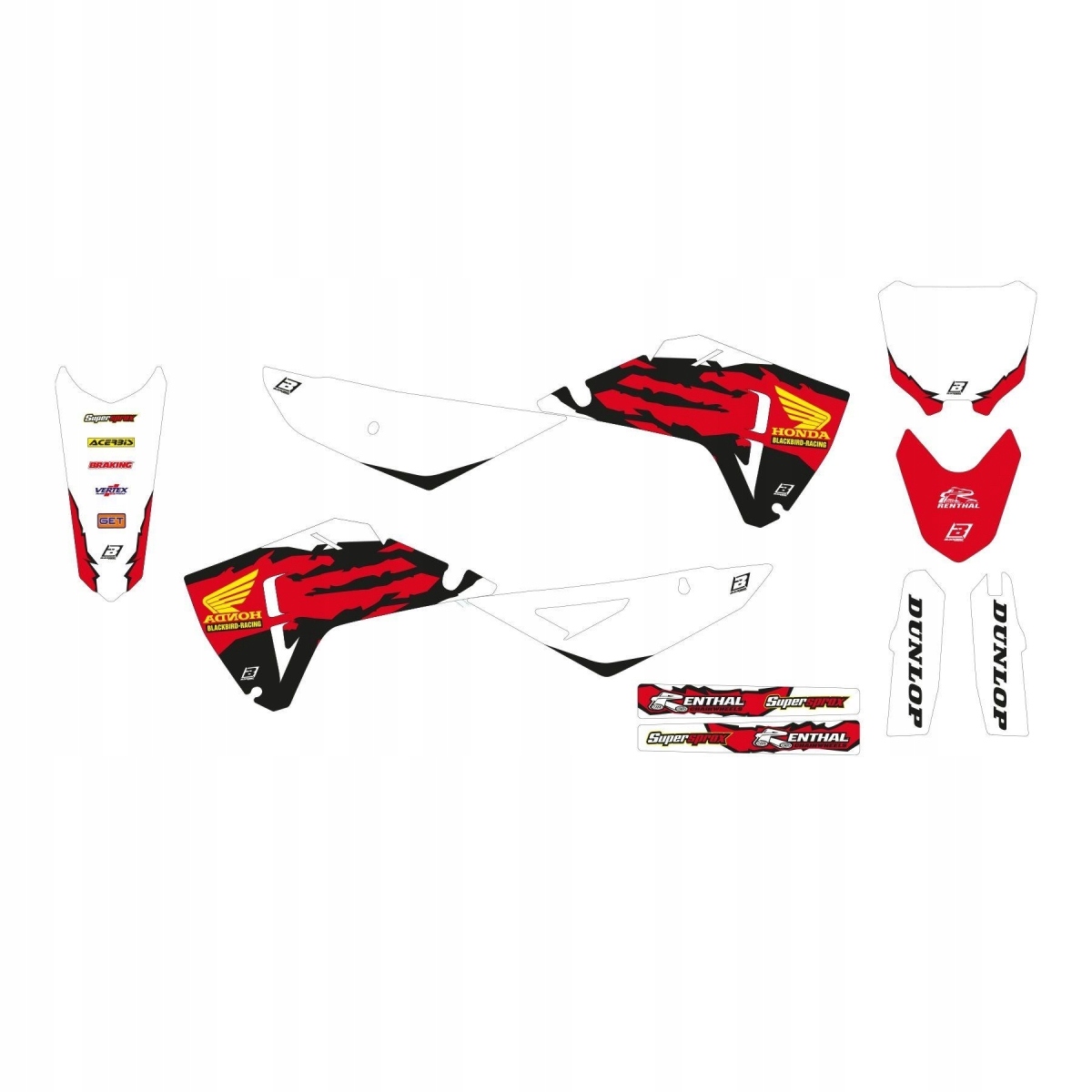 Blackbird Sada Nálepiek (oklein) Honda Crf 250R 25; Crf 450R 25 Retro