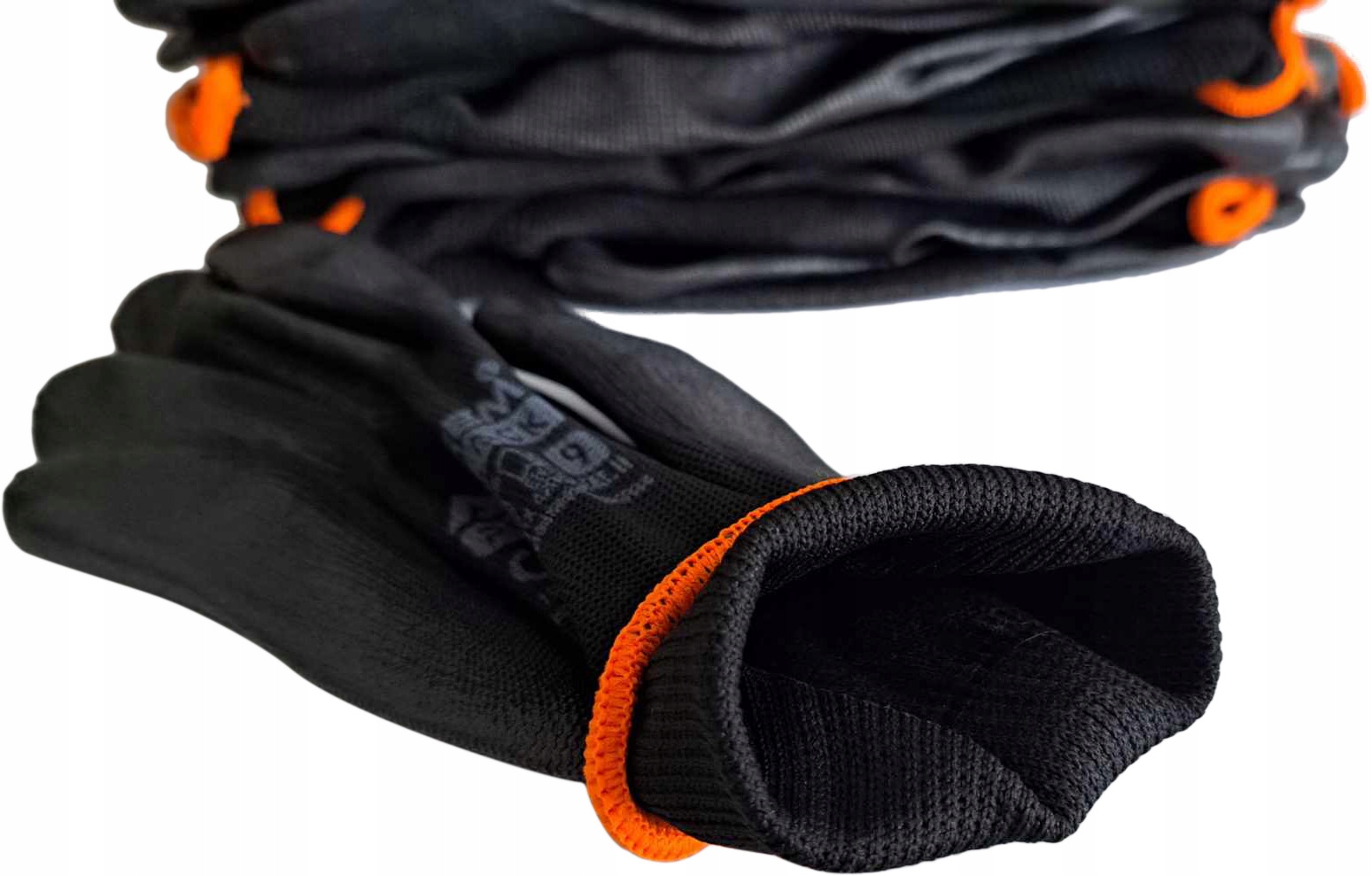 12 PAR Rękawice Robocze Rękawiczki Powlekane Czarnym Poliuretanem r.6-XS Marka Arhem