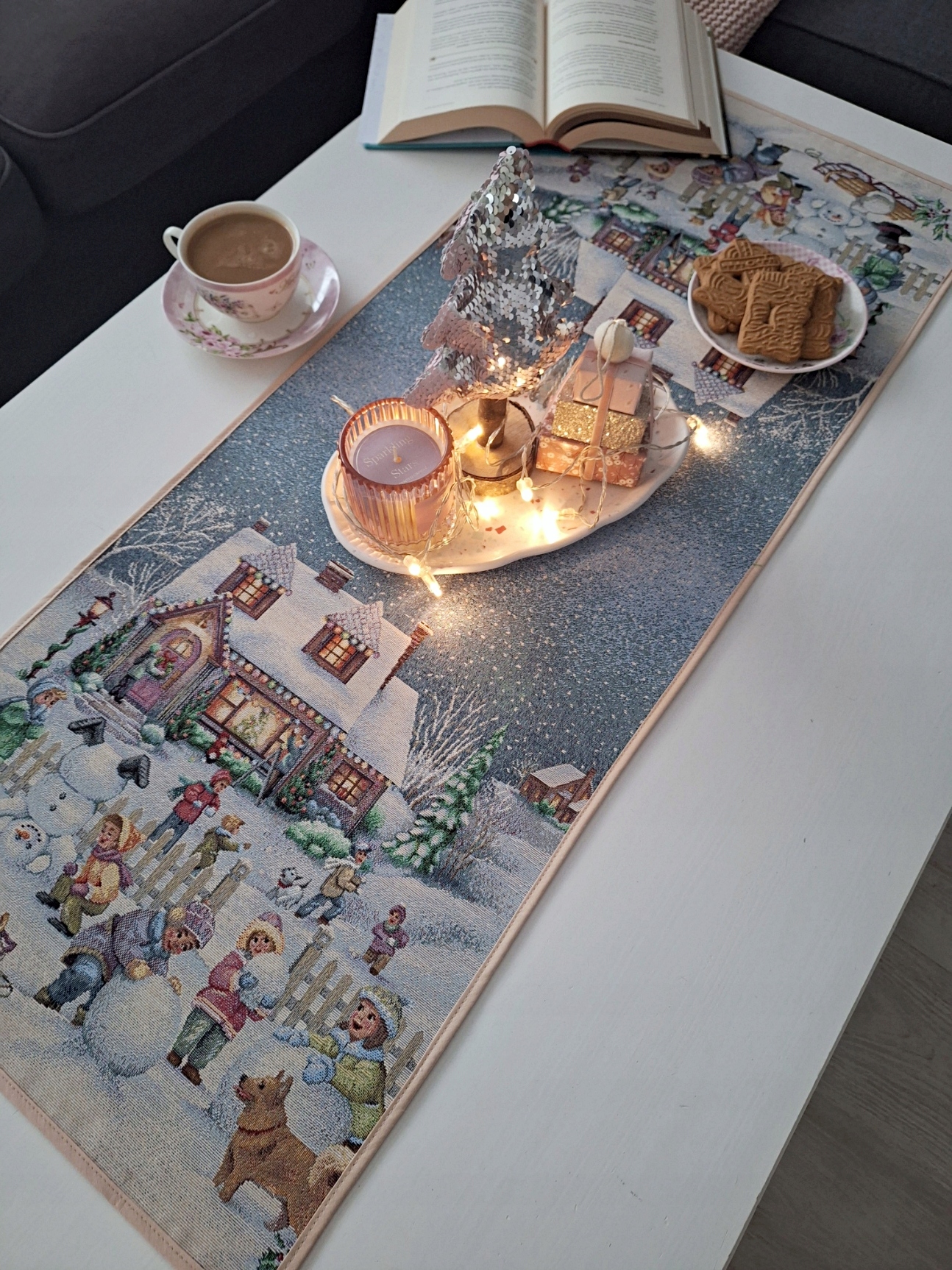 Běhoun se zimním nádechem 40x100 cm 1111