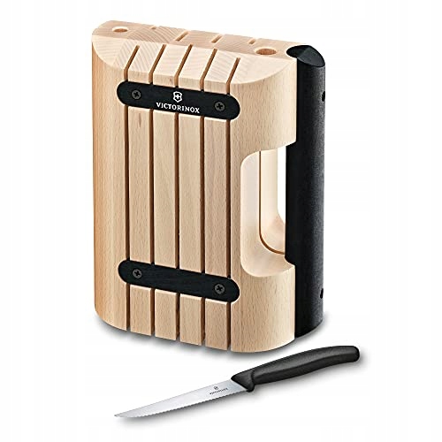 VICTORINOX Blok Na Noże Drewniany Bez Noży Mieści 6 Noży Mandel Beige — miniatura 2