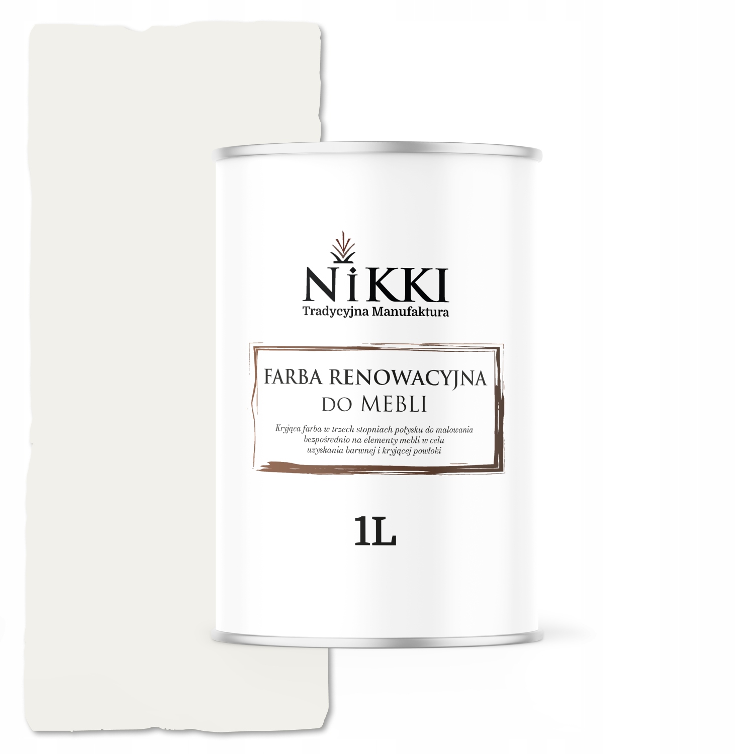 Farba Do Mebli Kuchennych Frontów Szafek Biały Drogowy RAL9016 Mat 1L