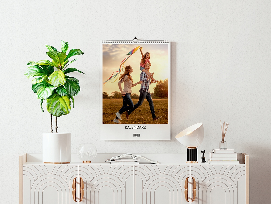 Fotokalendarz ścienny A3+ Pionowy 2025 FOTO-kalendarz z Twoimi zdjęciami Szerokość produktu 32 cm