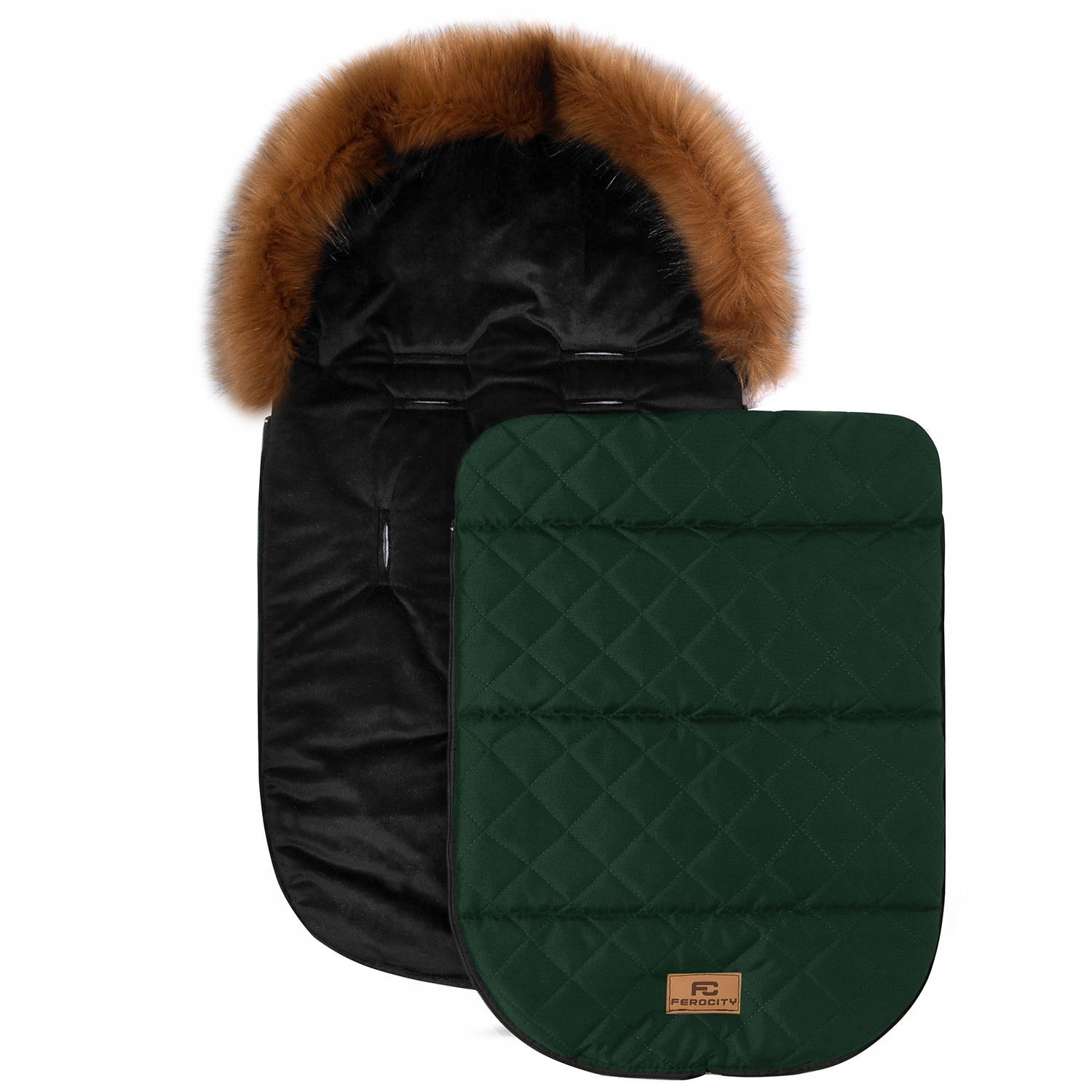 Miegmaišio ir keksiukų pirštinės komplektas, vežimėlio, gondolos, rogių miegmaišis su šildymu 5in1, gaminio plotis 45 cm