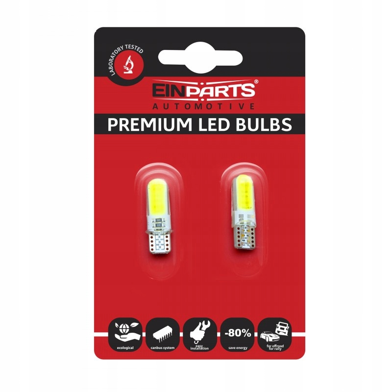 

Blister 2pcs EPL114 W5W T10 Silicone Cob Canbus