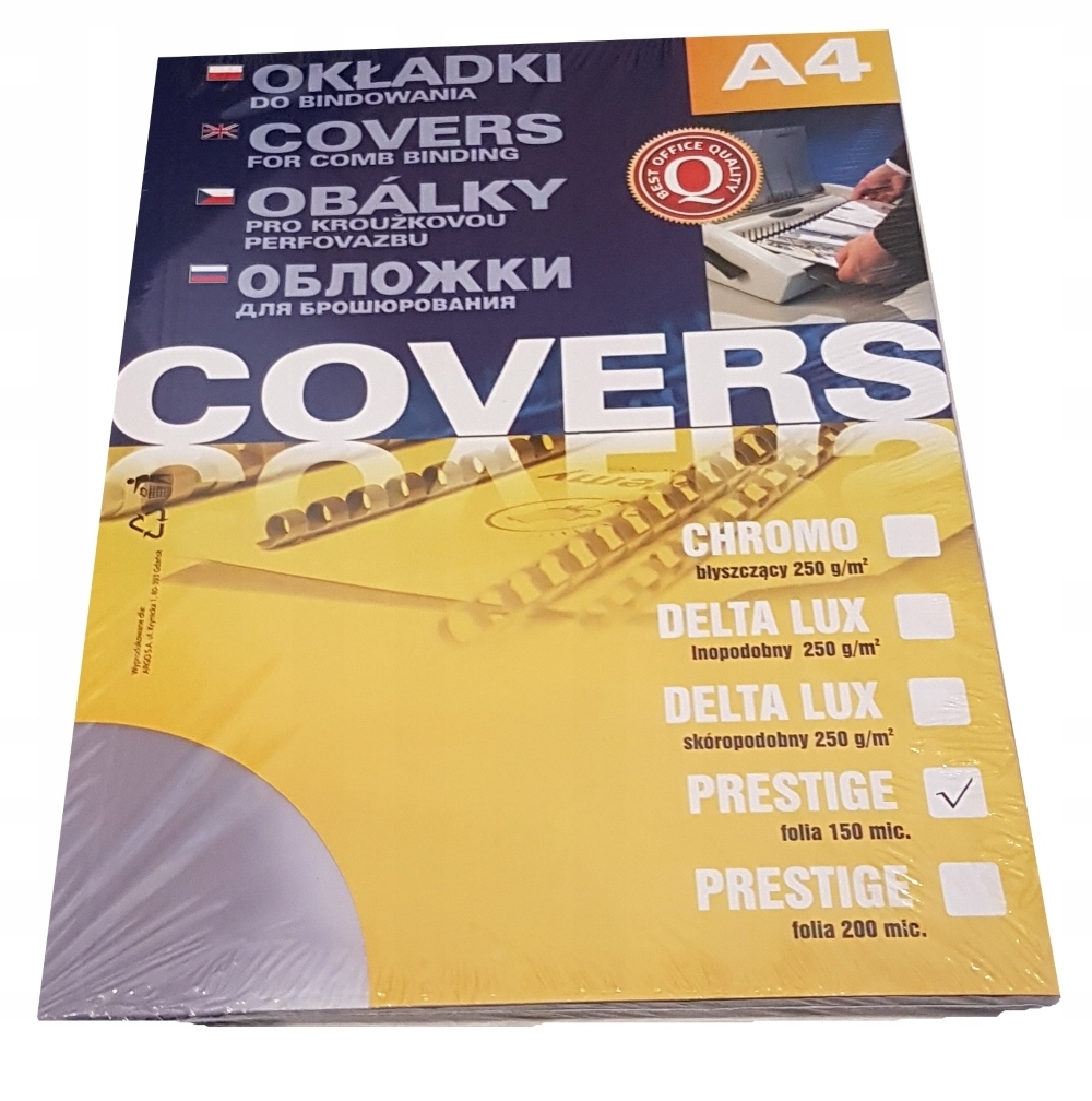 Folia do bindowania okładki okładka Argo Prestige bezbarwna 150mic 100szt