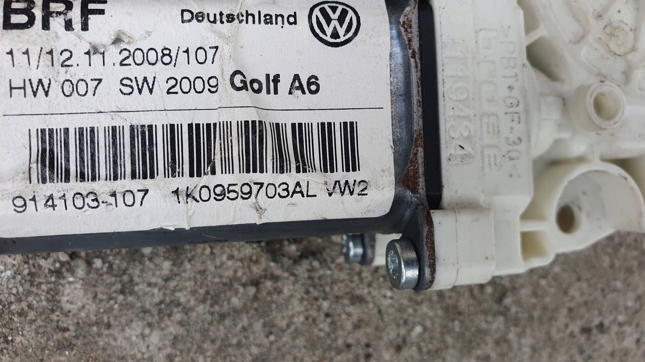 Volkswagen Golf VI 1K0 mini motor windows left rear part