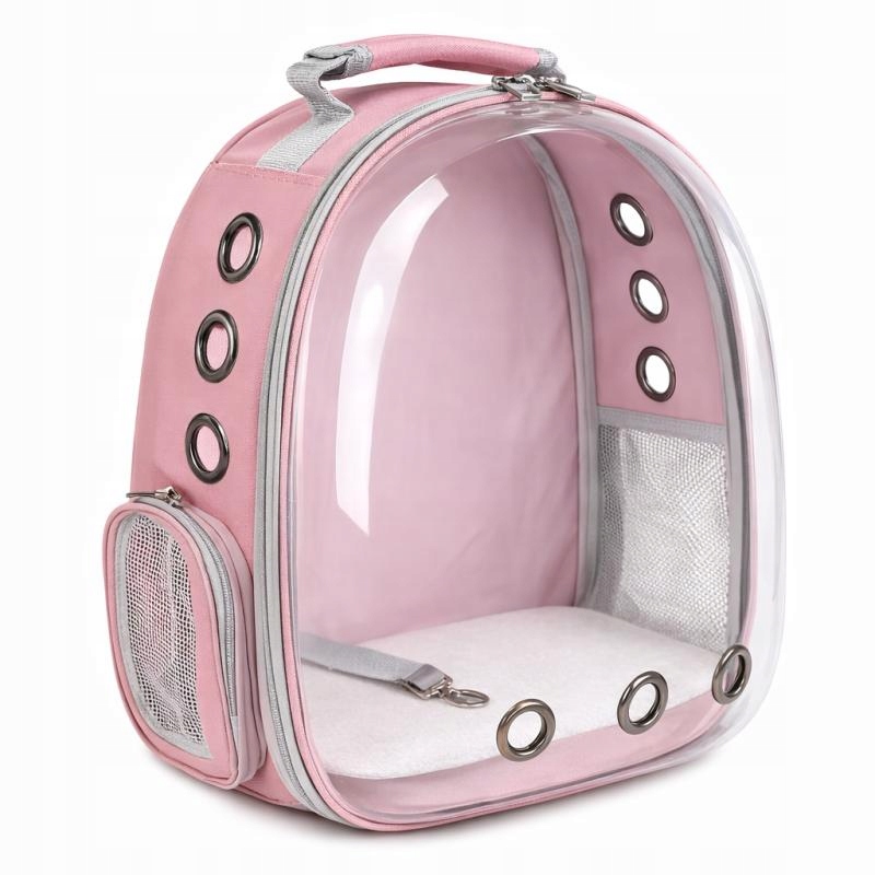 Levně Batoh Přepravka Pro Kočky a malého psa Kapsle Průhledné okno Růže 7 kg