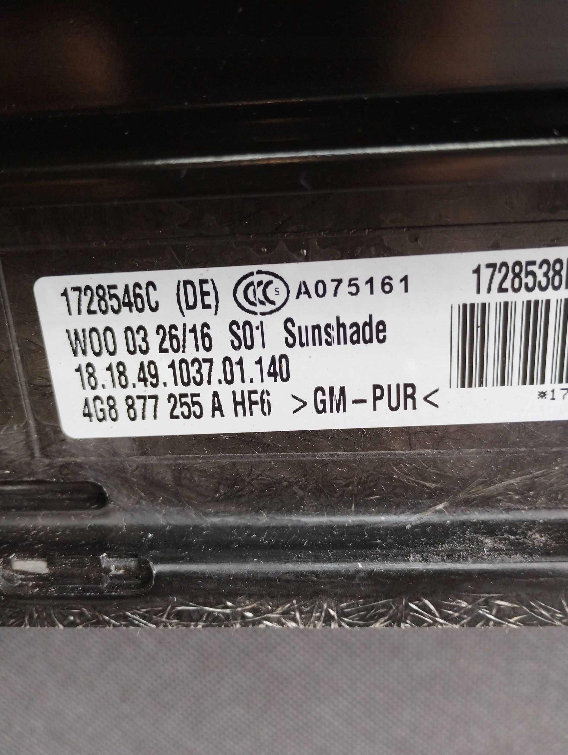 Audi A7 4G 2016 Schiebedach 4G8877255A
