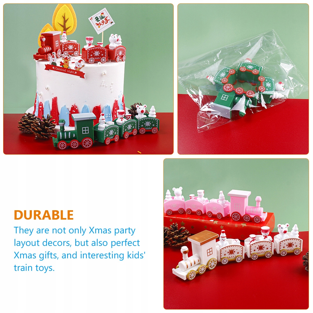 MAŁY POCIĄG OZDOBA MIKRO ZABAWKI ŚWIĄTECZNE 4 SZT Kod producenta 14960800