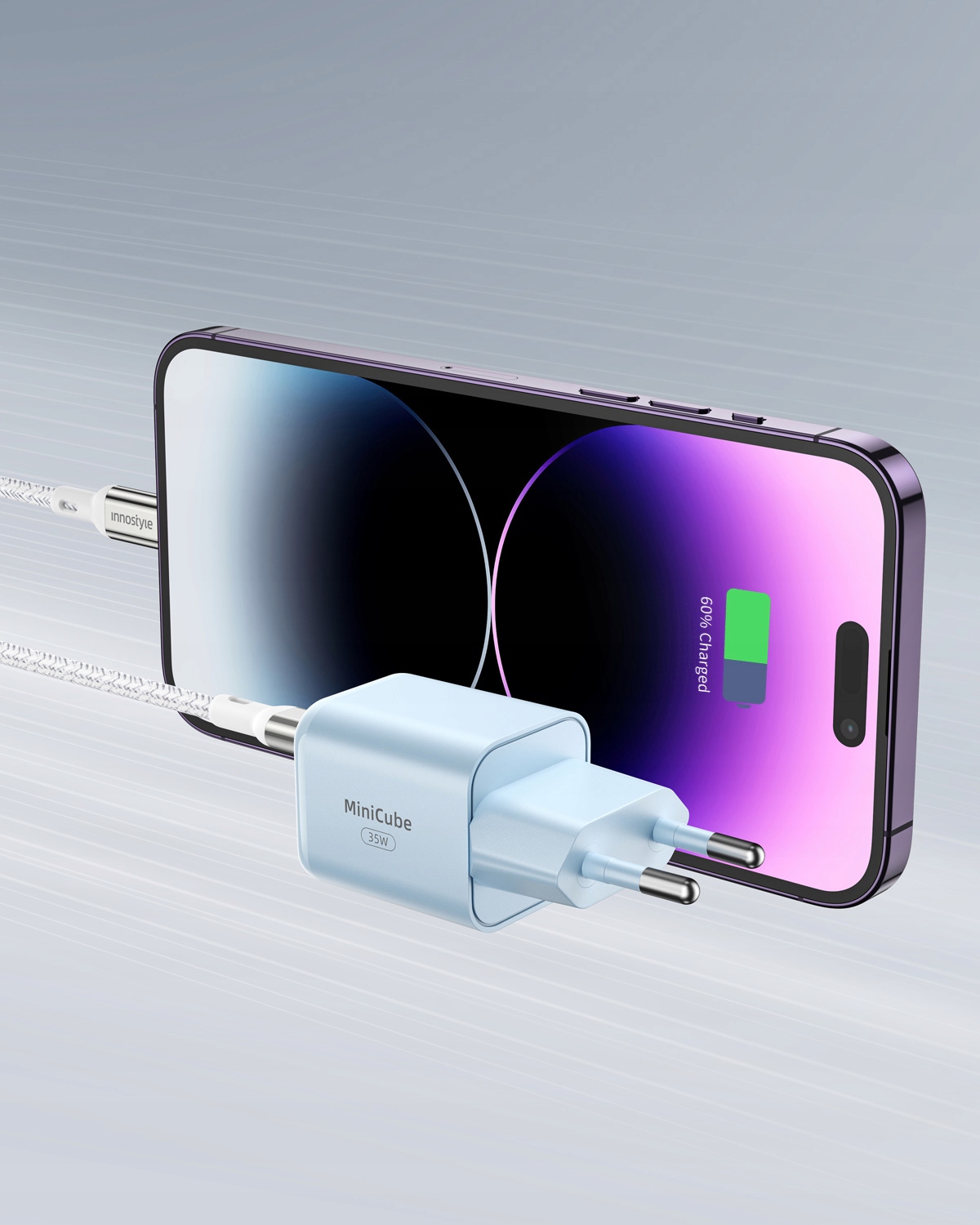 INNOSTYLE SZYBKA ŁADOWARKA KOSTKA USB-C 35W USB TYP C GAN II DO SAMSUNG LED Marka innostyle