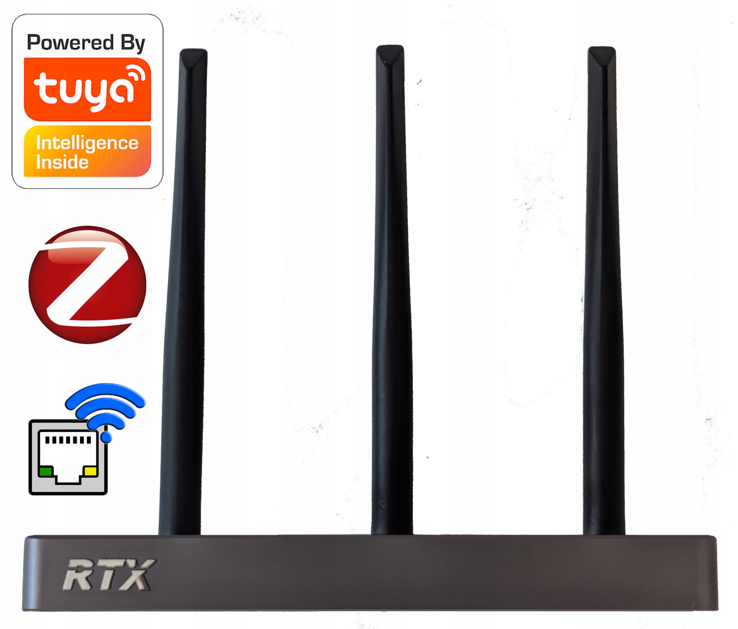 Brána Rtx Centrála ZigBee 3.0 Tuya SmartLife s Lan & WiFi připojením #extra Dosah