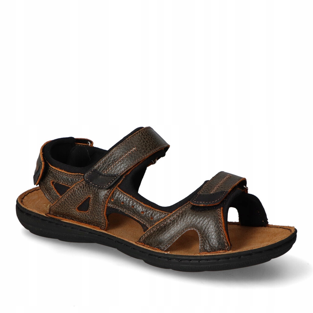 Sandály Lukbut 991/473 Světle hnědá lico 43