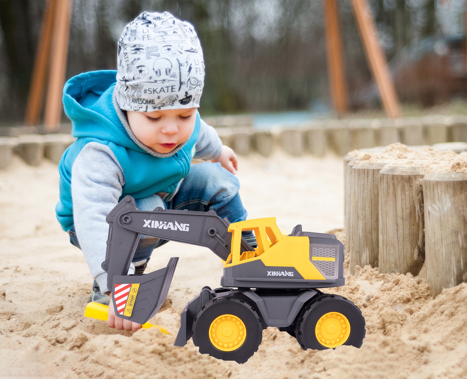 KOPARKA SPYCHACZ AUTO BUDOWLANE Z NAPĘDEM ŚWIATŁO DŹWIĘK DLA DZIECI EAN (GTIN) 4059775570009