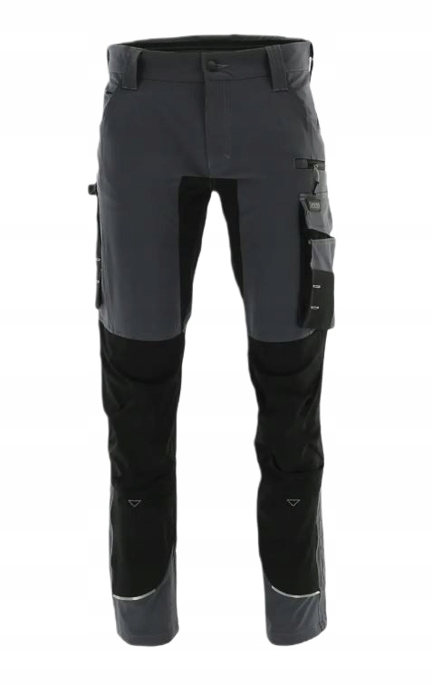 Spodnie Robocze do Pasa Stretch Motionflex Szaro-Czarne Sara r.56