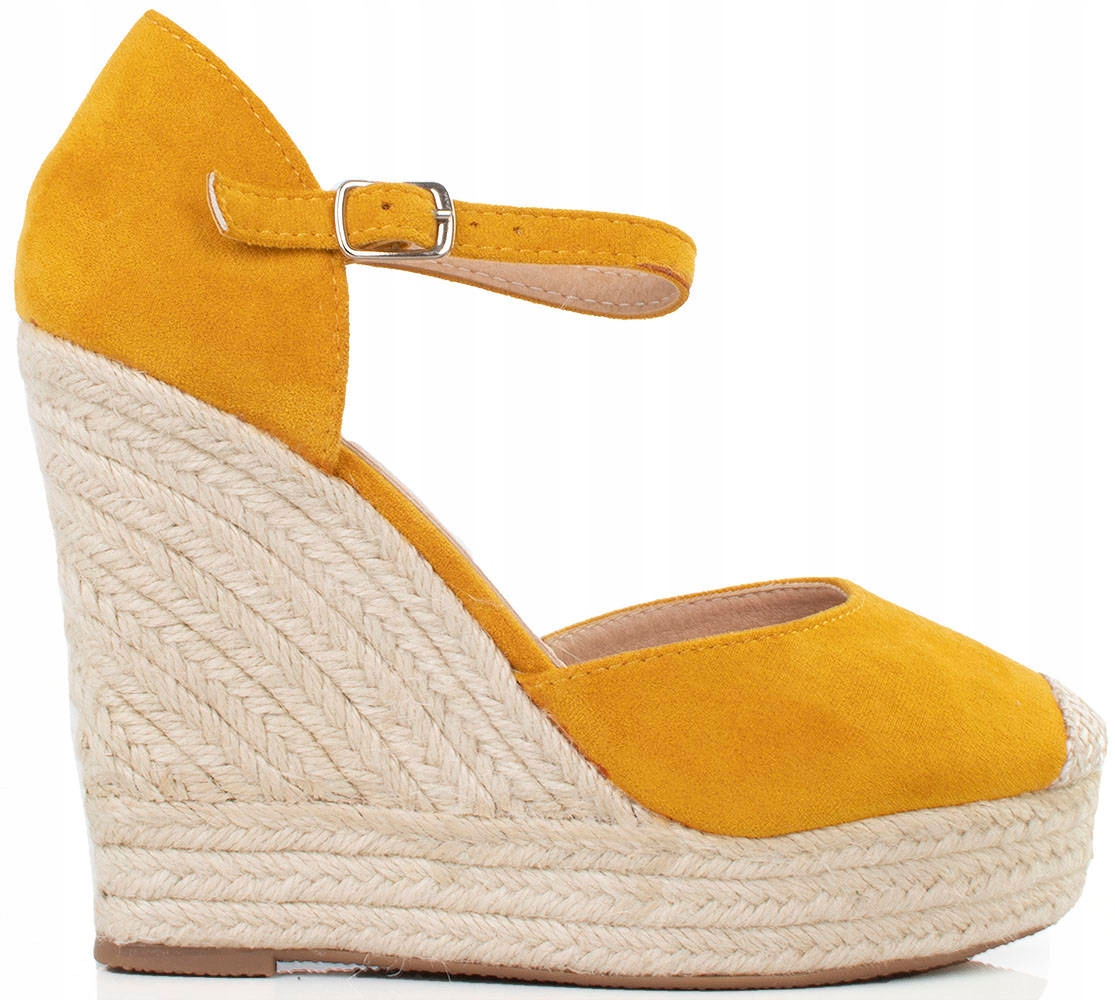 

6538 Sandały Na Koturnie Damskie Espadryle 38