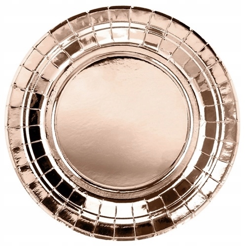 

17,5cm__talerzyki jednorazowe Rose gold 6szt party