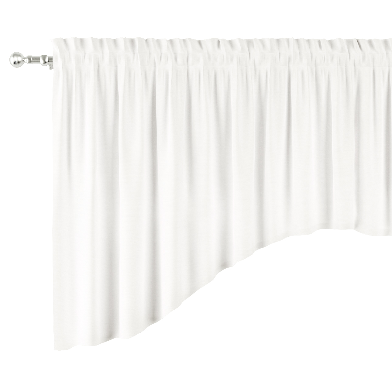 Dekoria Lambrekin oblúk 150x75 biely