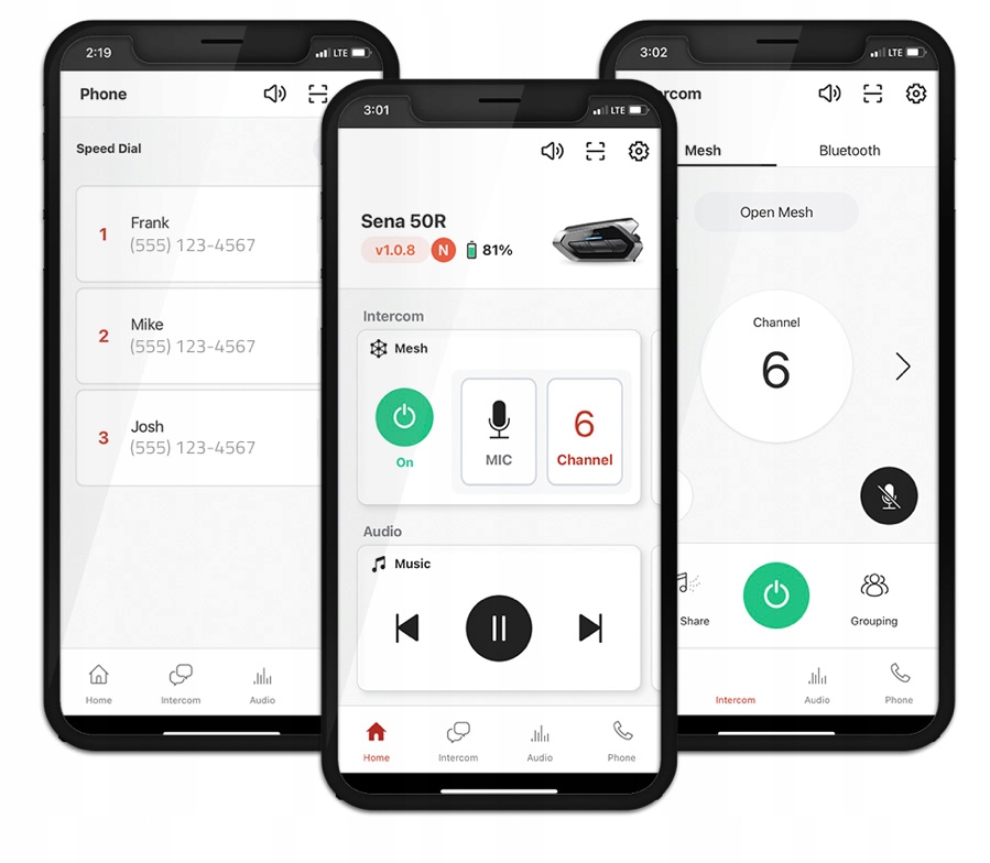 KOMPLET |2x INTERKOM SENA 50R | MESH HARMAN KARDON Model 50R-02D