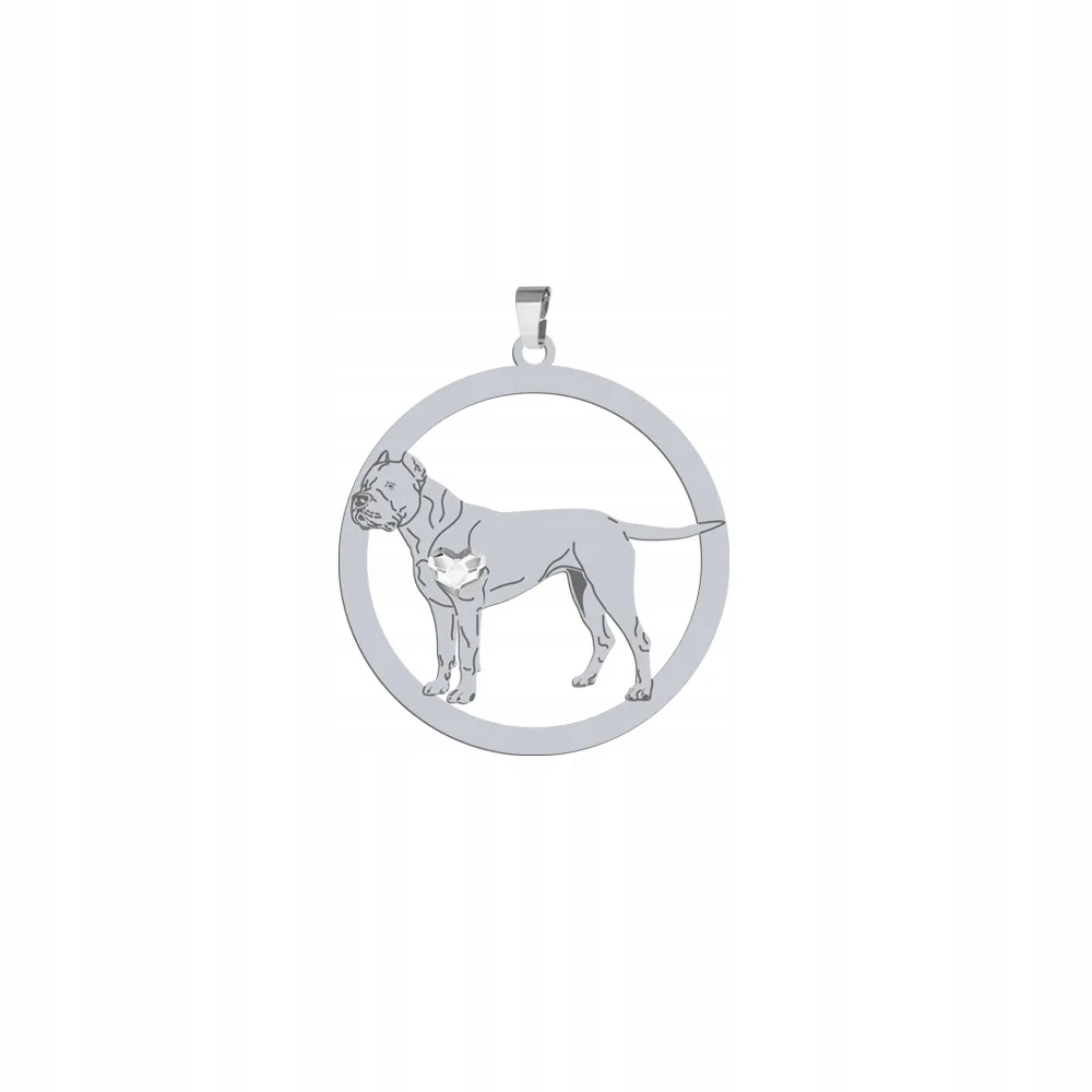 Stříbrný přívěsek se psem Argentinský pes 925 Dárek Šperky Gravírování