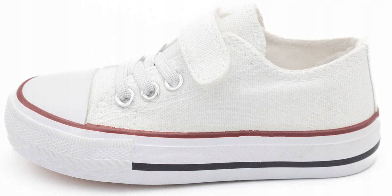 TRAMPKI NISKIE BIAŁE KLASYCZNE DZIECIĘCE 32